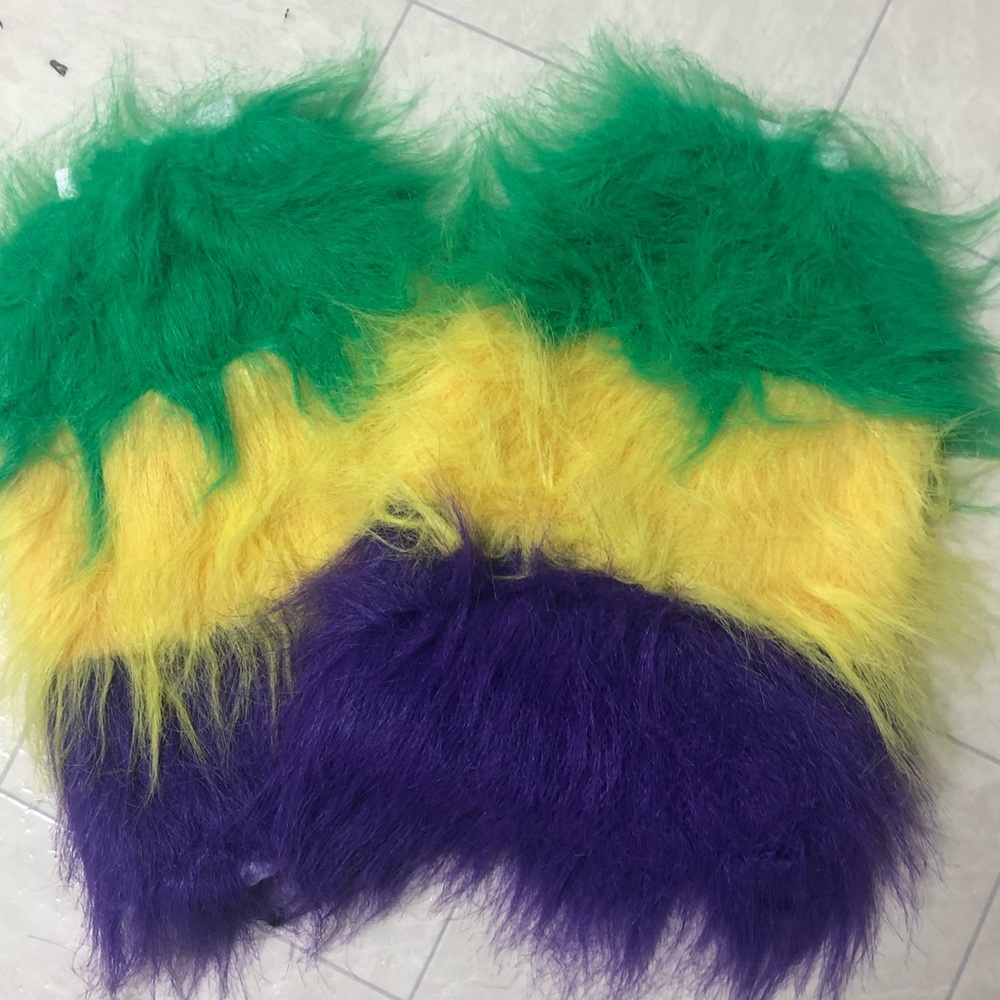 Mardi Gras leg warmers